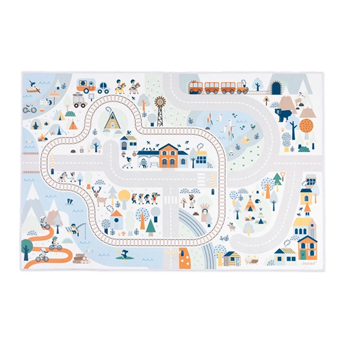 Tapis avec circuit -Vallée Blanche | Janod Tapis avec circuit -Vallée Blanche | Janod